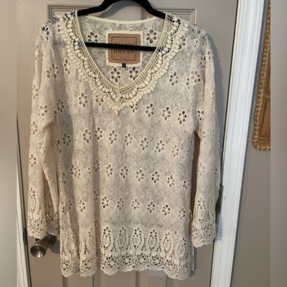 James Bryan Crochet Lace Tunic